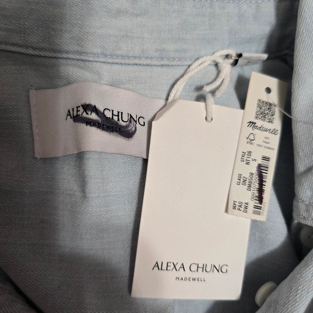 Madewell Alexa Chung for Madewell Oversized Denim Shirt in Dunklin Wash Small - Picture 4 of 5